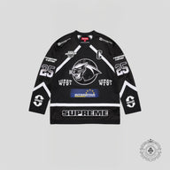 Supreme Rhinestone Hockey Jersey in Black