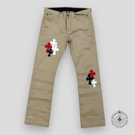 Chrome Hearts Cross Patch Chino Pants in Tan
