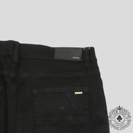 Amiri Banana Leaf Patch Thrasher Jeans in Black