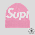 Supreme Big Logo Beanie (FW24) in Pink