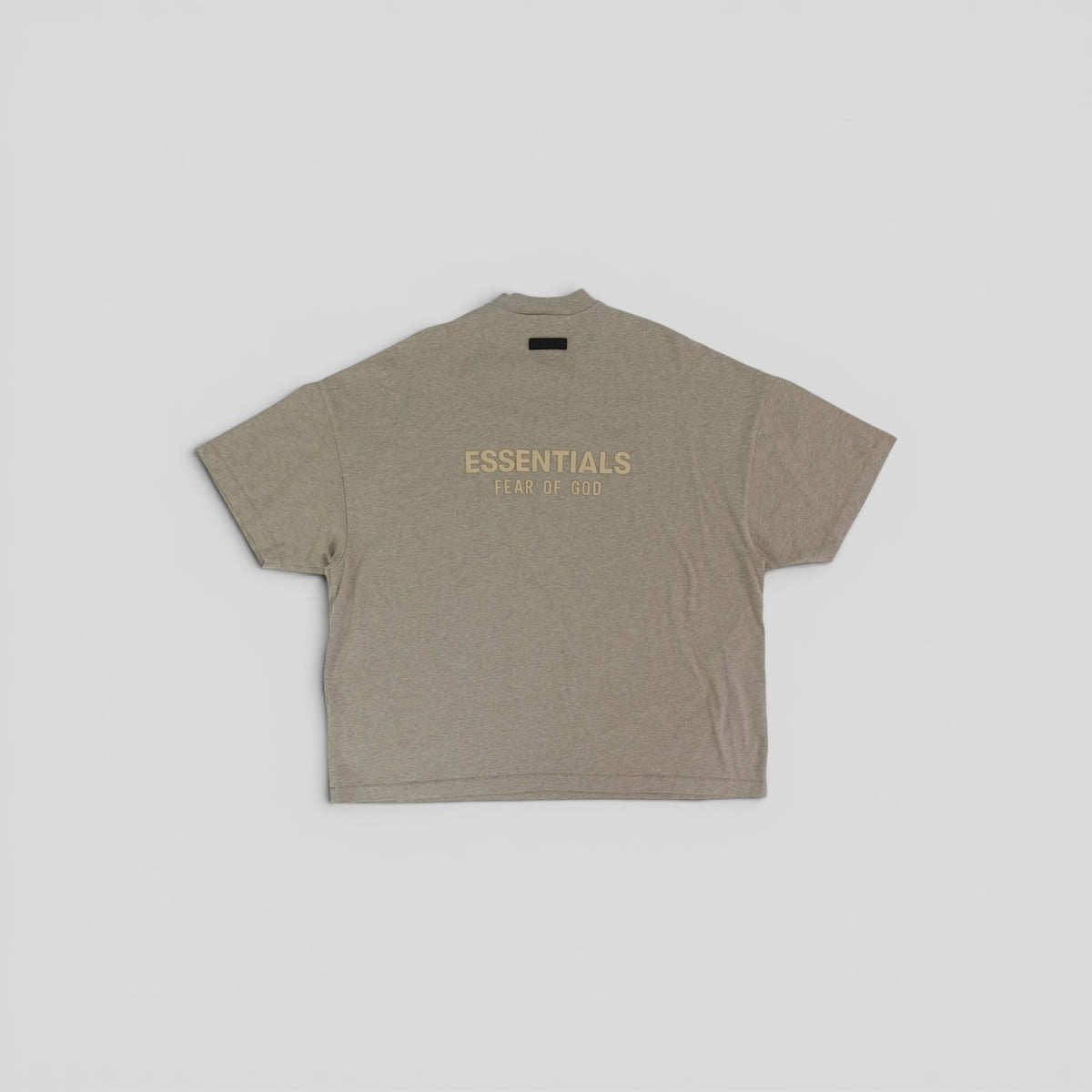 Fear of God Essentials V-Neck Tee in Heather Grey