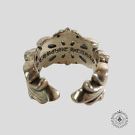 Chrome Hearts Double Floral Ring in Silver