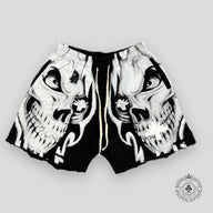Vertabrae Skull Face Shorts