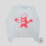 Chrome Hearts Foti Harris Long Sleeve Shirt in White / Pink