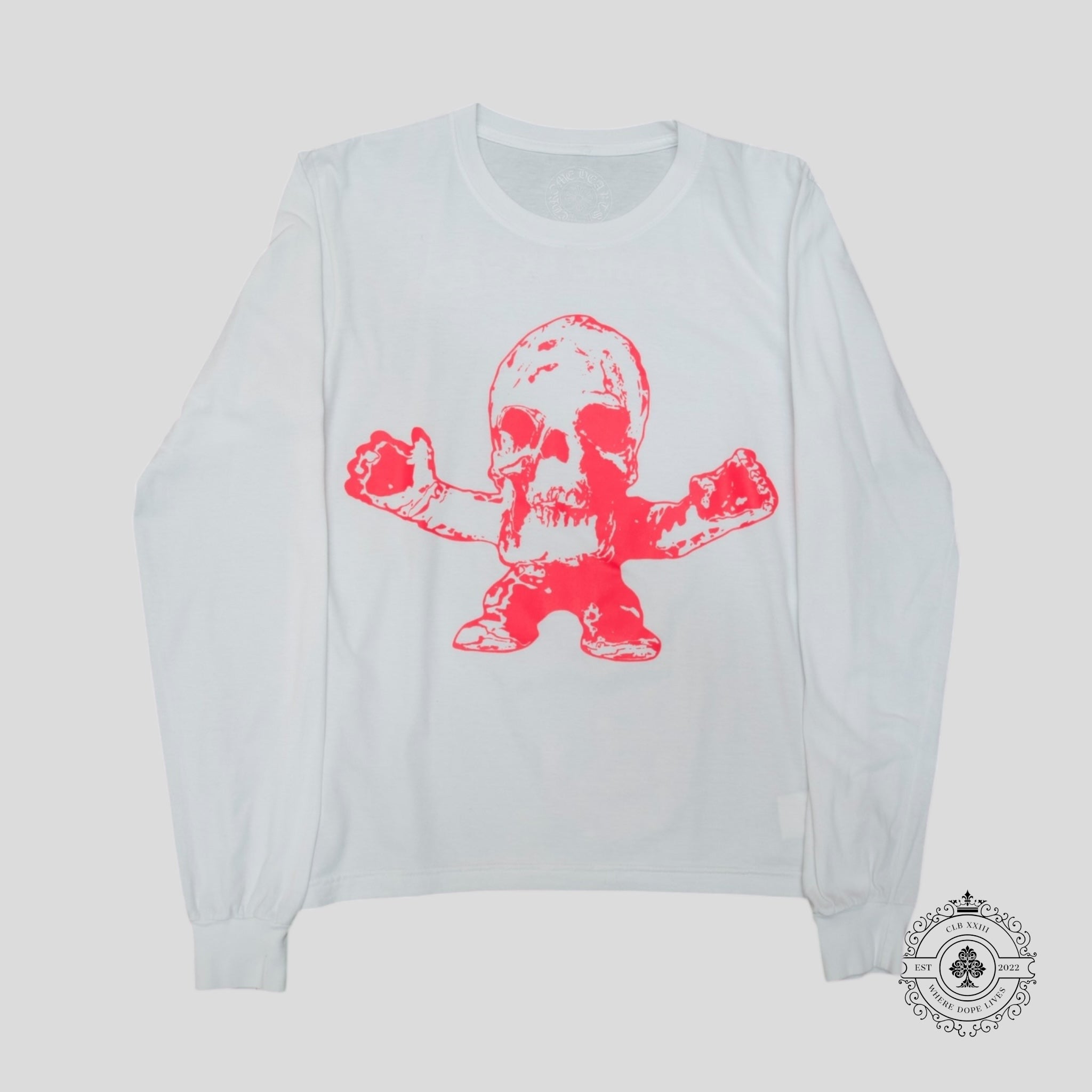 Chrome Hearts Foti Harris Long Sleeve Shirt in White / Pink