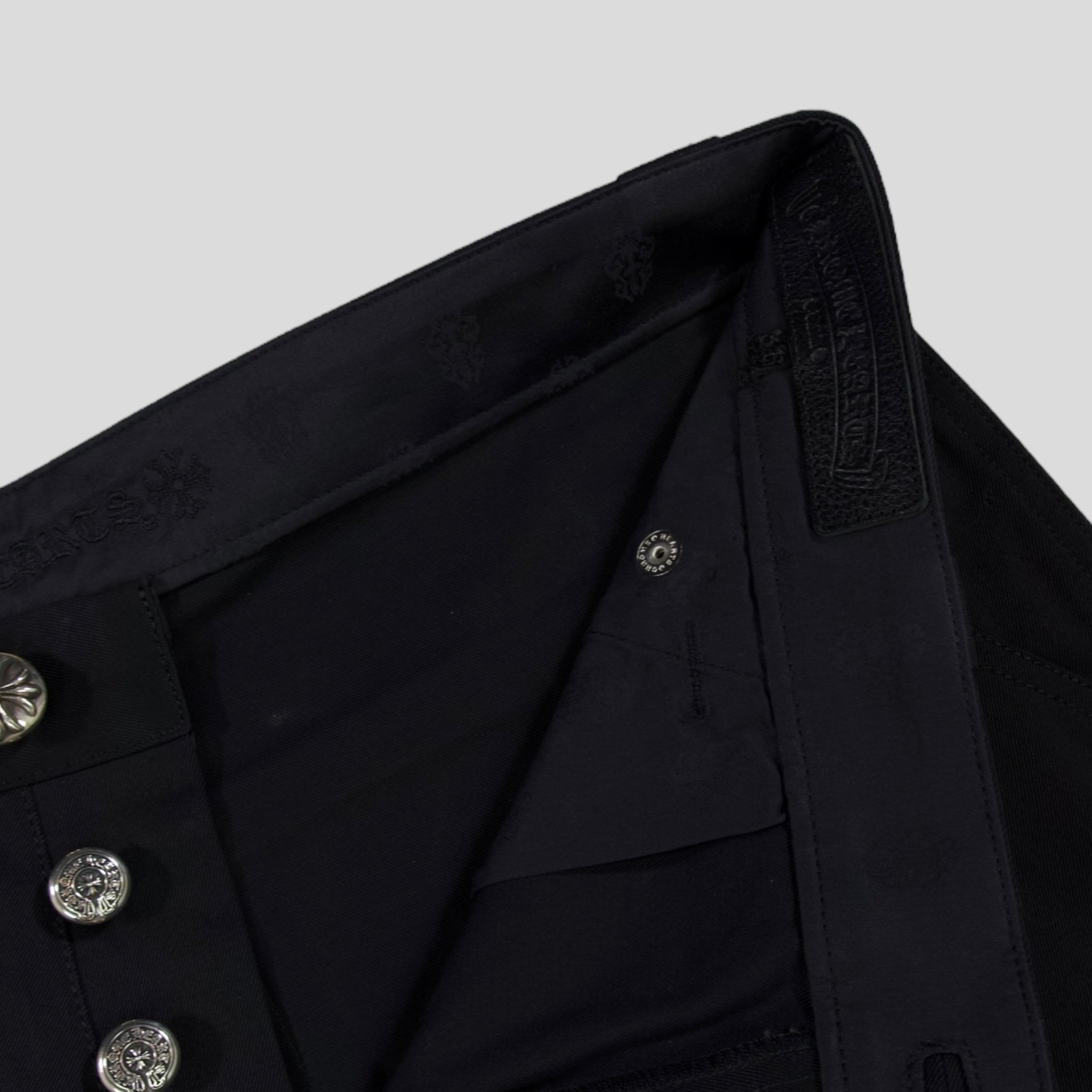 Chrome Hearts Double Knee Chino Pants in Black
