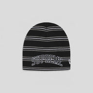 Supreme New Era Stripe Beanie in Black