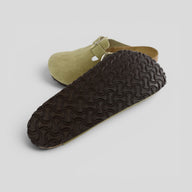 Chrome Hearts Birkenstock Mules in Taupe
