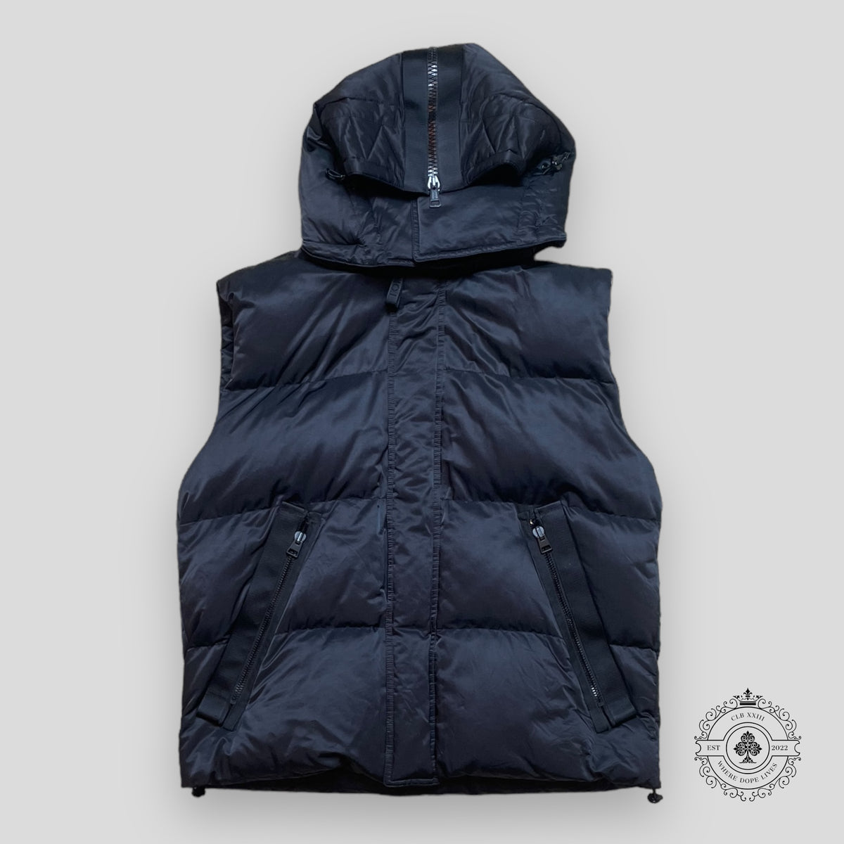 Tom Ford Sleeveless Puffer Coat in Black
