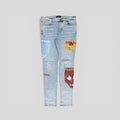 Amiri Playboy Magazine Skinny Jeans in Light Wash