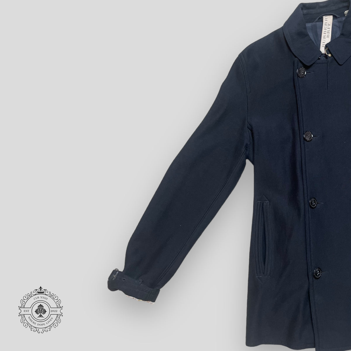 Burberry Wool Cashmere Trench Coat in Black
