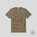 Supreme Painted T-Shirt in Olive Green