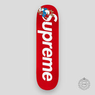 SUPREME SMURFS SKATE DECK - RED