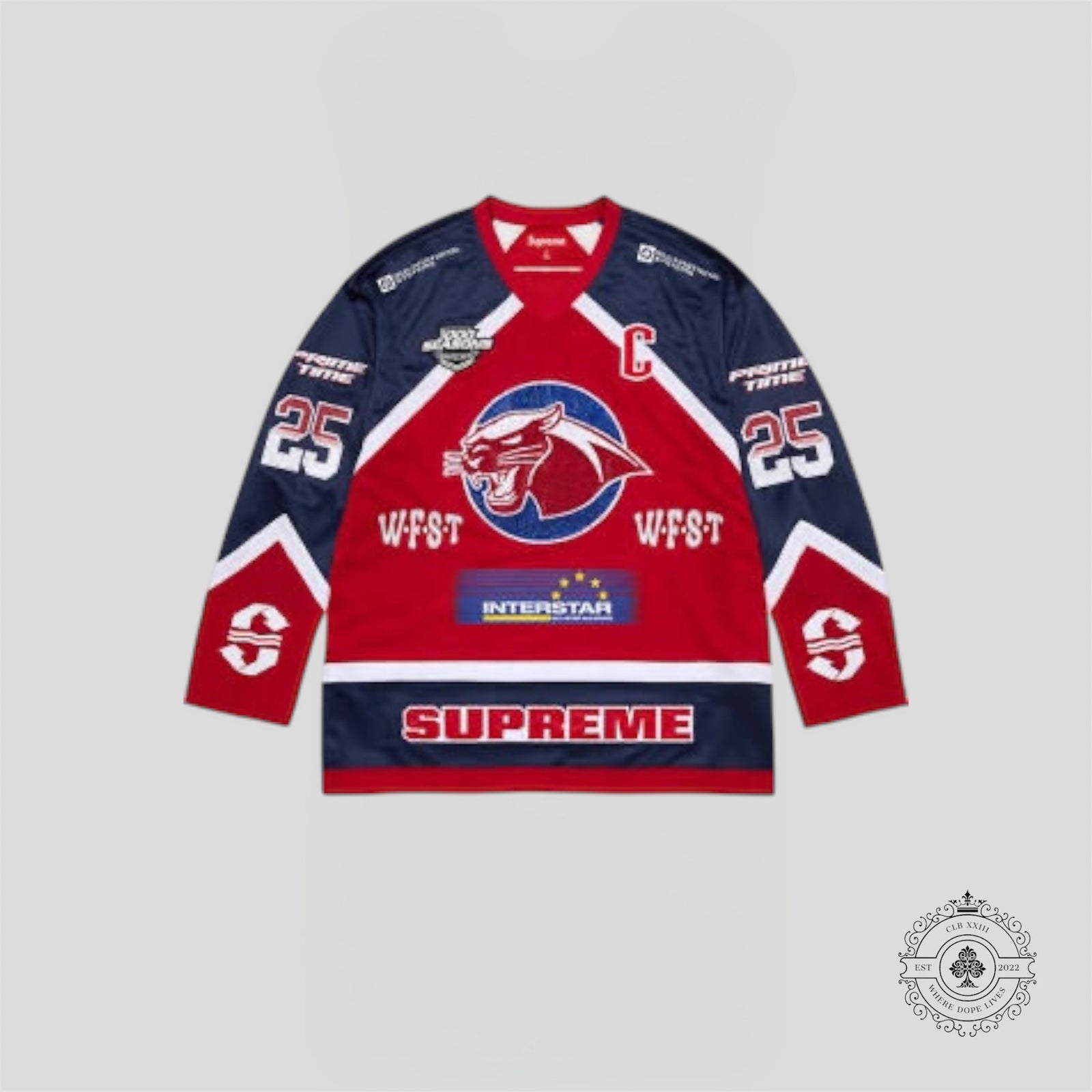 Supreme Rhinestone Hockey Jersey in Red