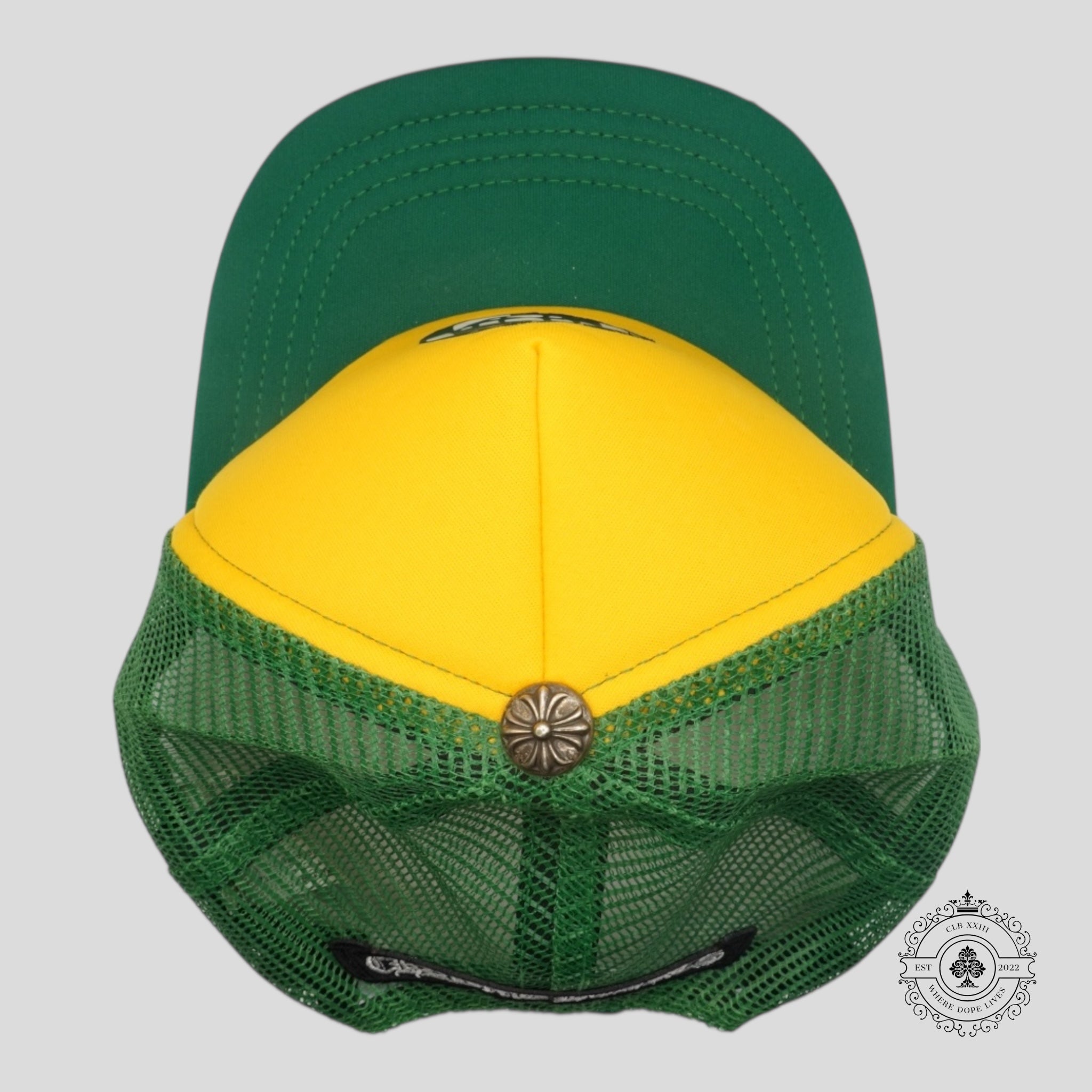 Chrome Hearts Matty Boy Smiley Hat in Green / Yellow