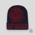 Sp5der Web Beanie in Navy / Red