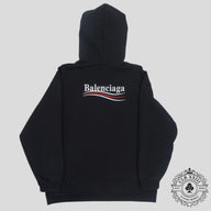 Balenciaga Political Campaign Hoodie in Black