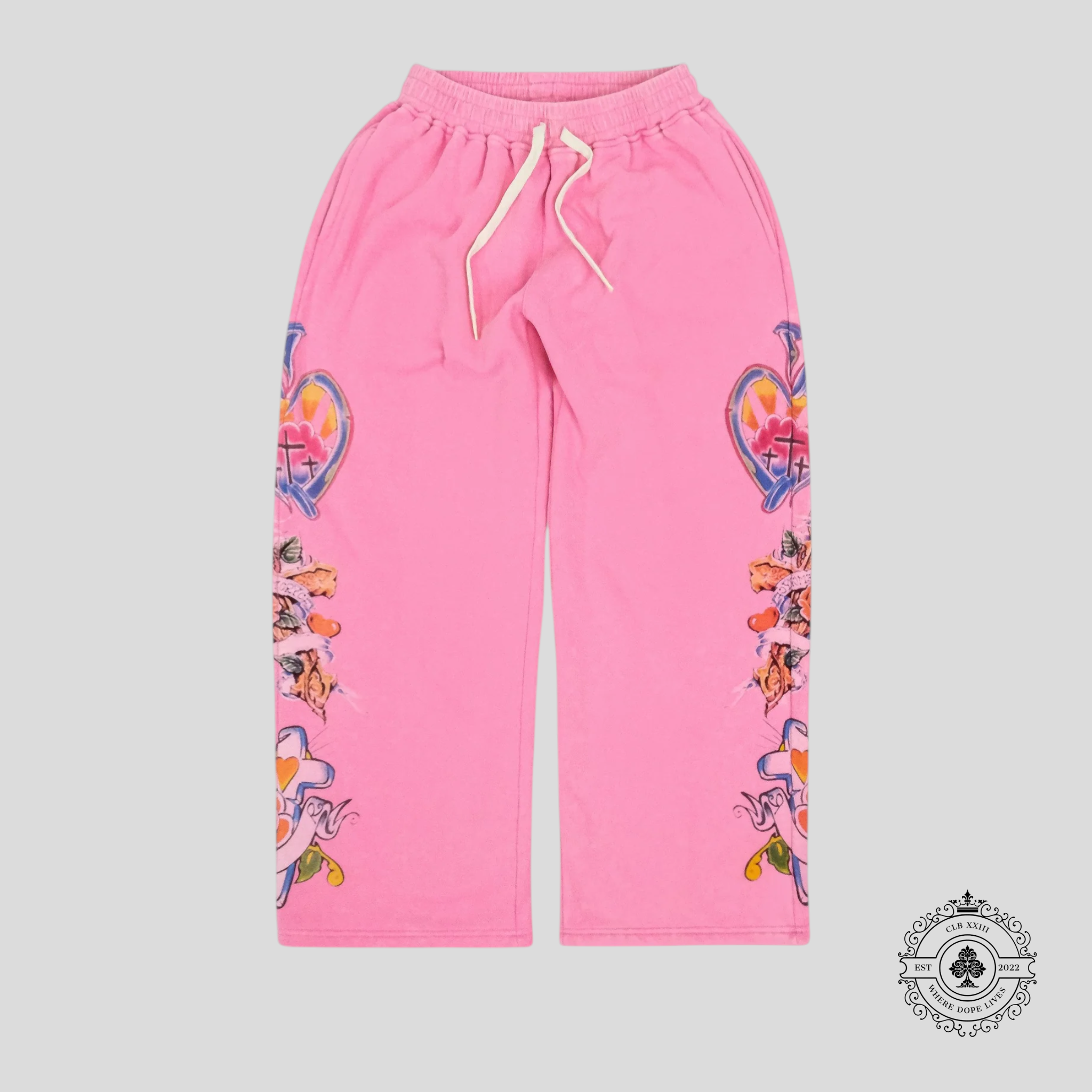 Righteous Risen King Sweatpants in Pink