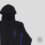 Chrome Hearts Vertical Logo Hoodie in Black/Blue