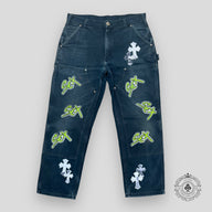 Chrome Hearts Sex Records Patch Double Knee Carpenter Pants