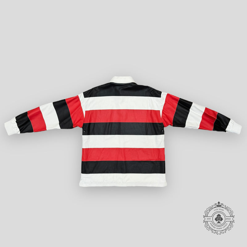 Louis Vuitton Long-Sleeved Leather Intarsia Rugby Polo