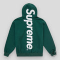 Supreme Satin Applique Hooded Sweatshirt Dark Green