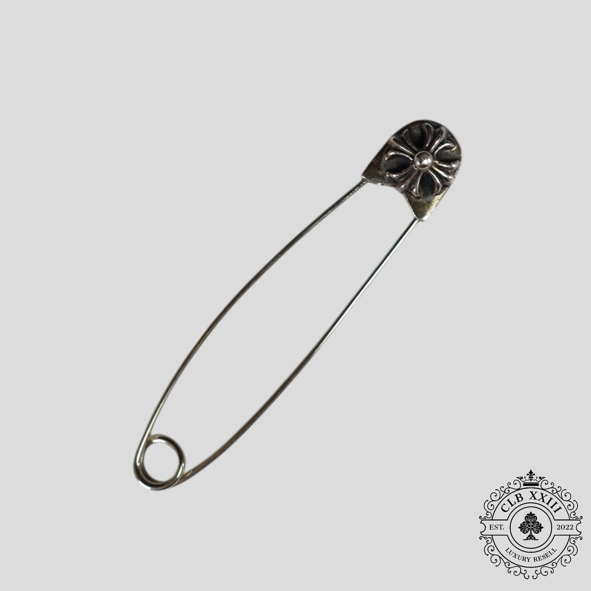 Chrome Hearts Silver Safety Pin