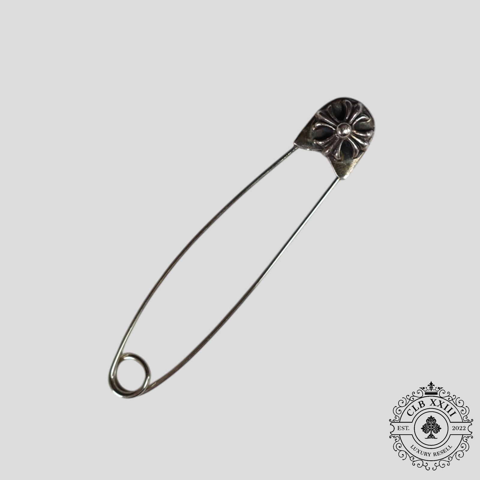 Chrome Hearts Silver Safety Pin