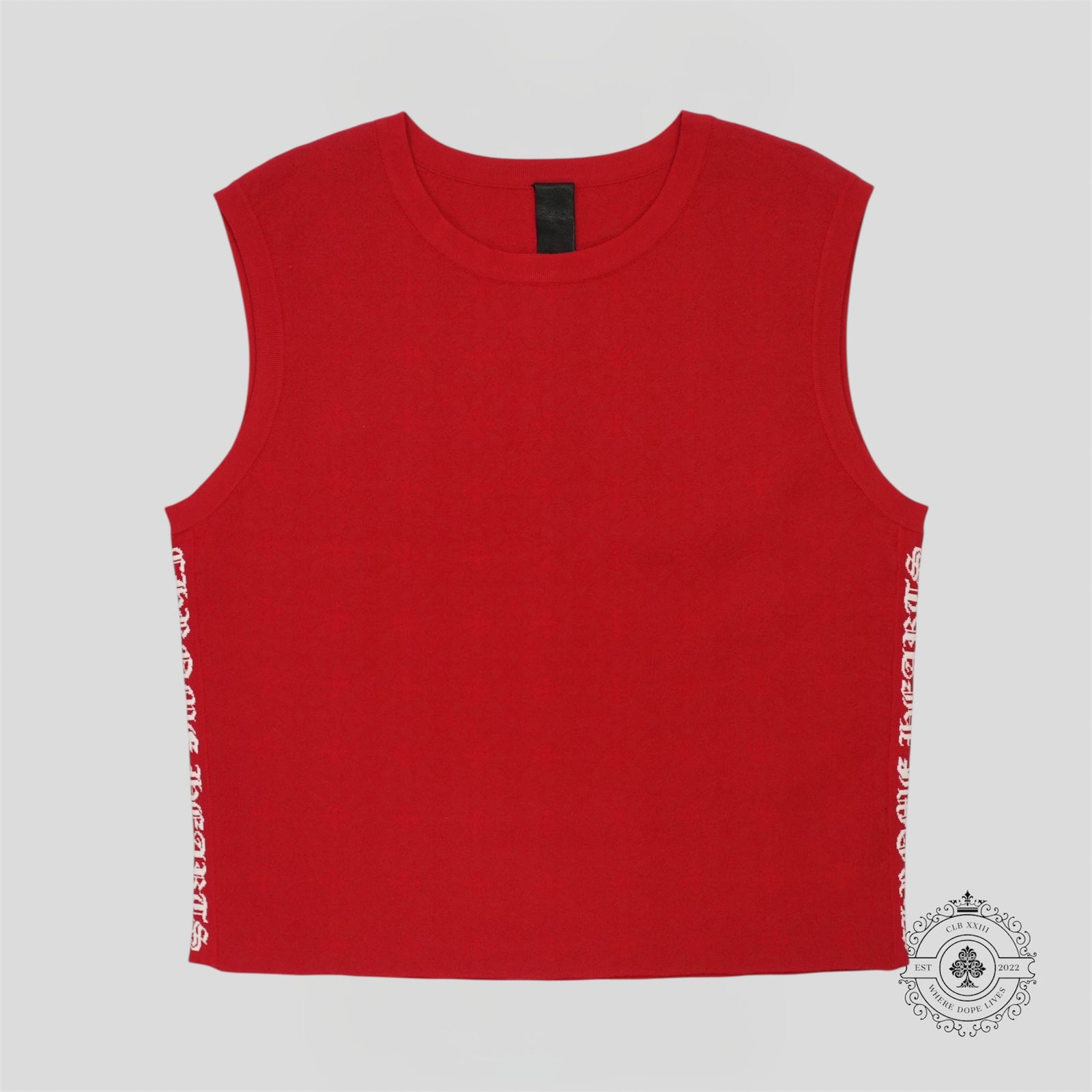 Chrome Hearts Plus Jacquard Sleeveless Shirt in Red
