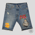 Blind Love Embroidered Patch Shorts