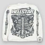Hellstar Airbrushed Bones Longsleeve in White