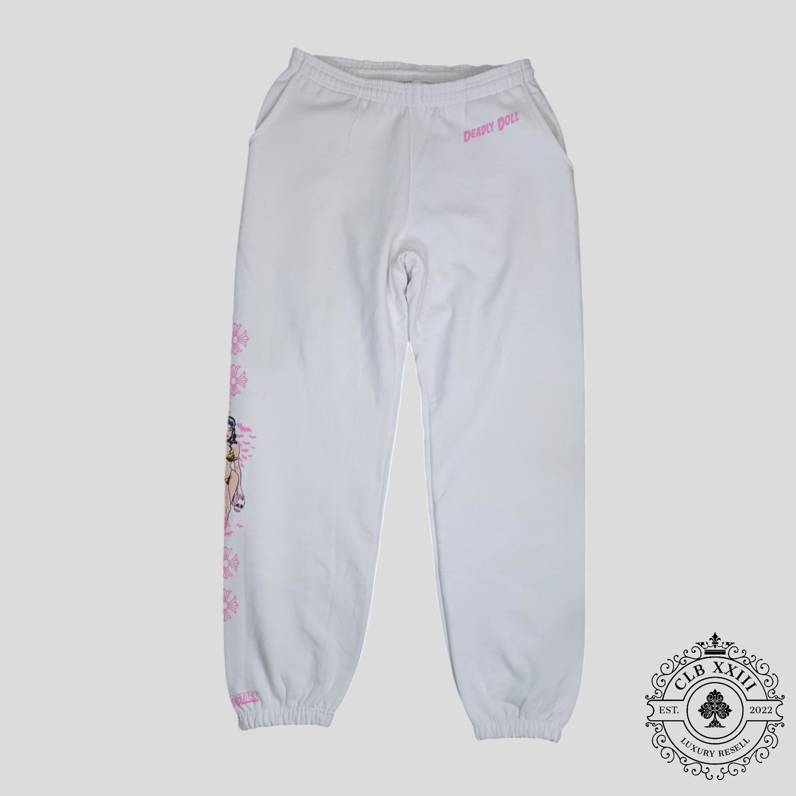 Chrome Hearts Deadly Doll Sweatpants in White