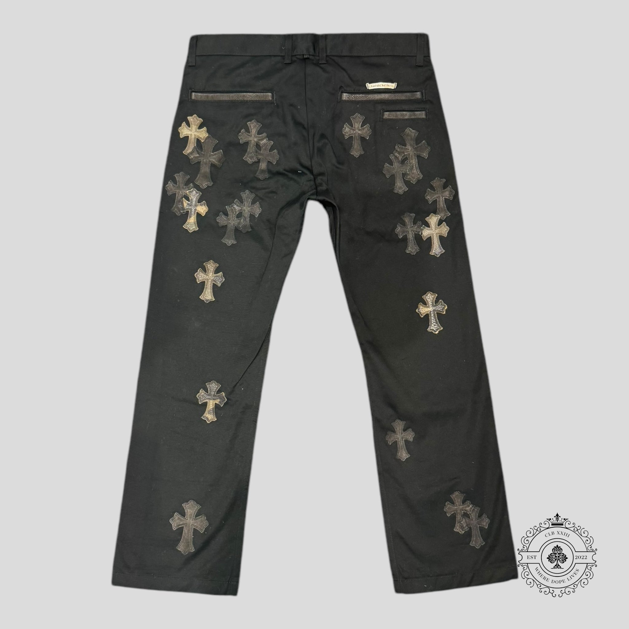 Chrome Hearts Cross Patch Chino Pants in Black / Camo
