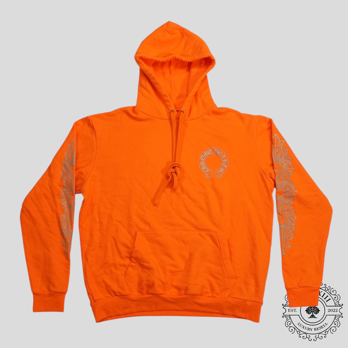 Chrome Hearts Miami Exclusive Horseshoe Logo Hoodie in Orange
