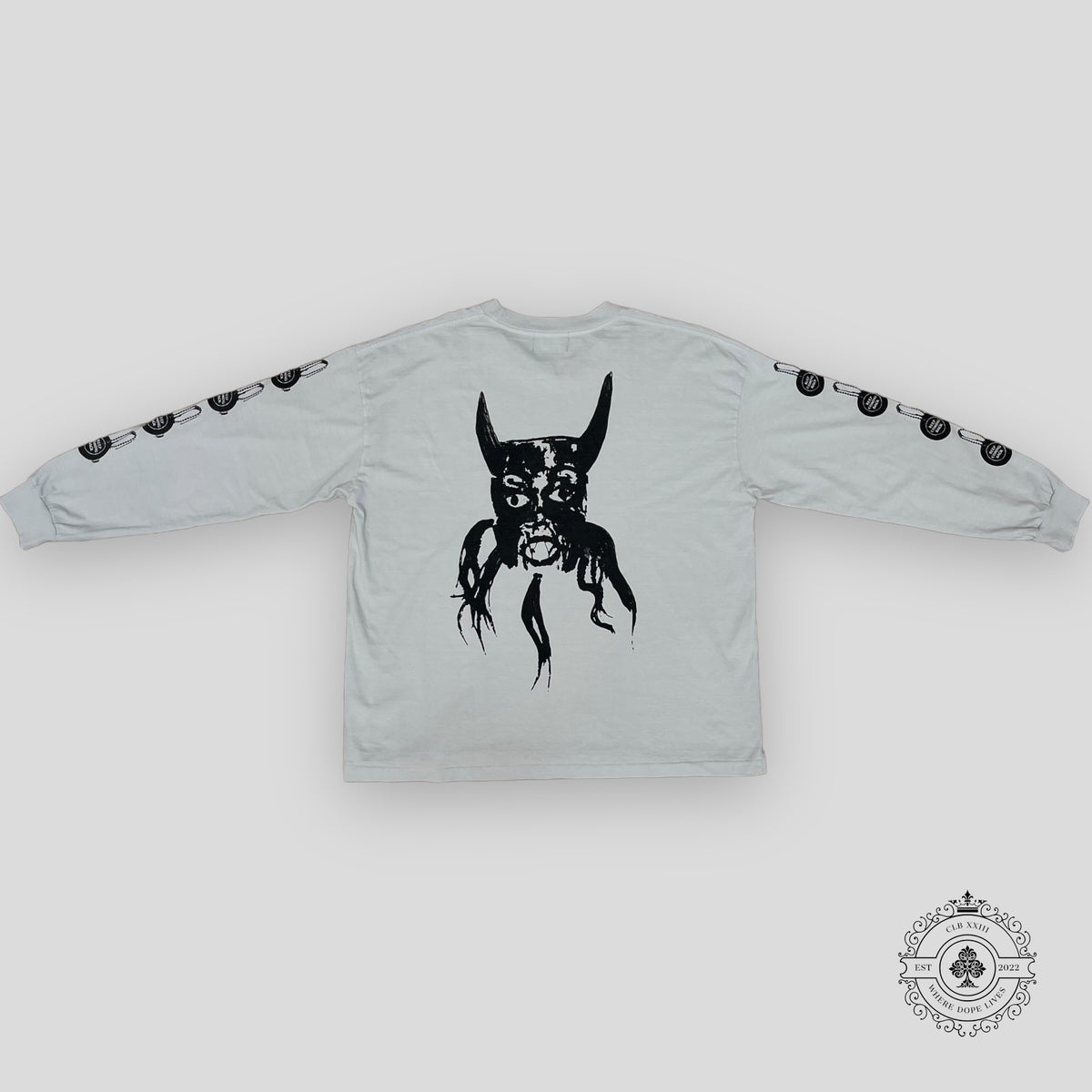 Enfants Riches Déprimés Do What Thou Wilt Long Sleeve Shirt in Faded White