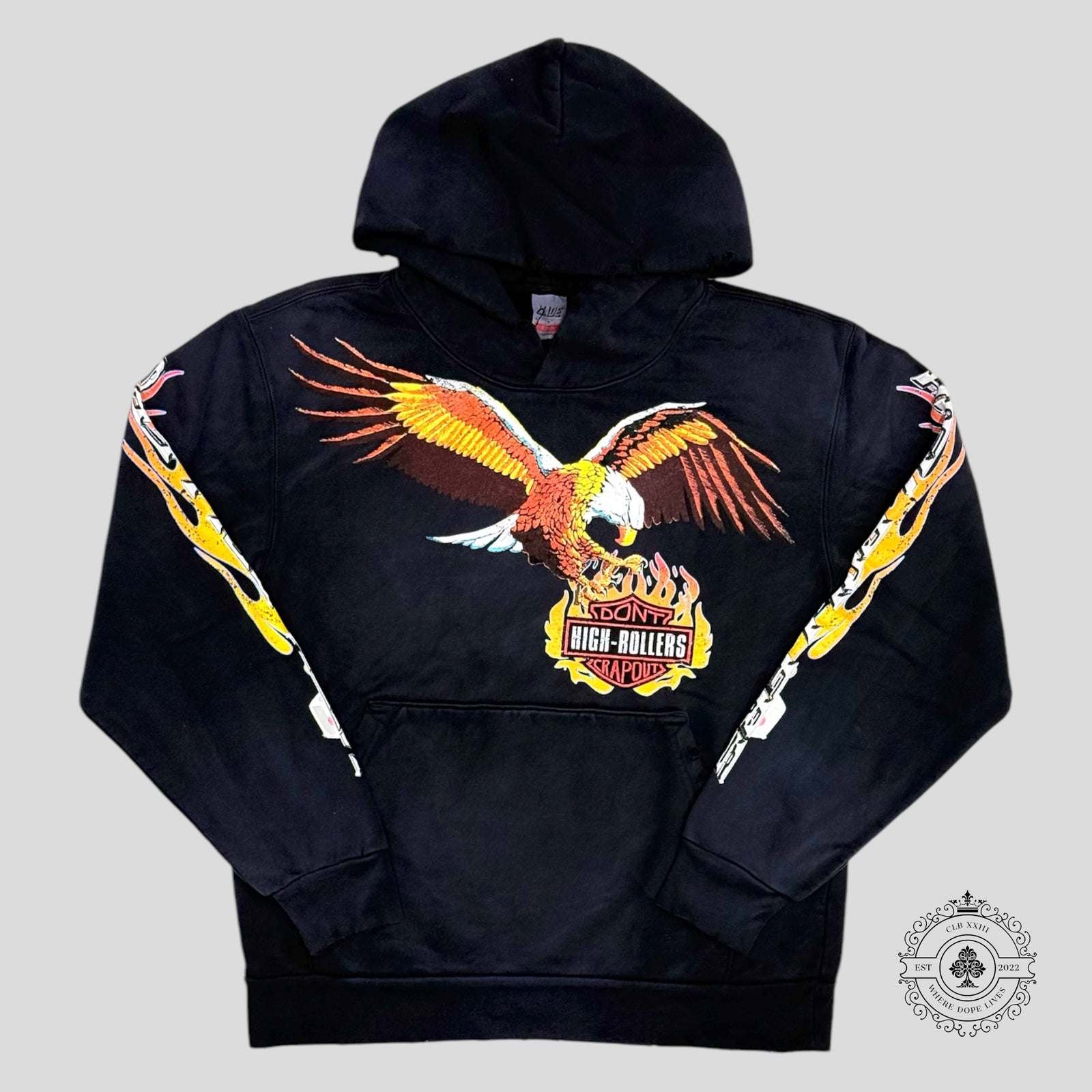 High Rollers Eagle Hoodie in Black