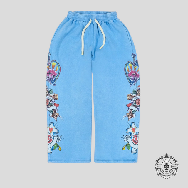 Righteous Risen King Sweatpants in Blue