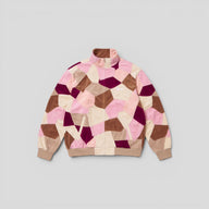 Supreme Patchwork Velour Track Jacket in Pink