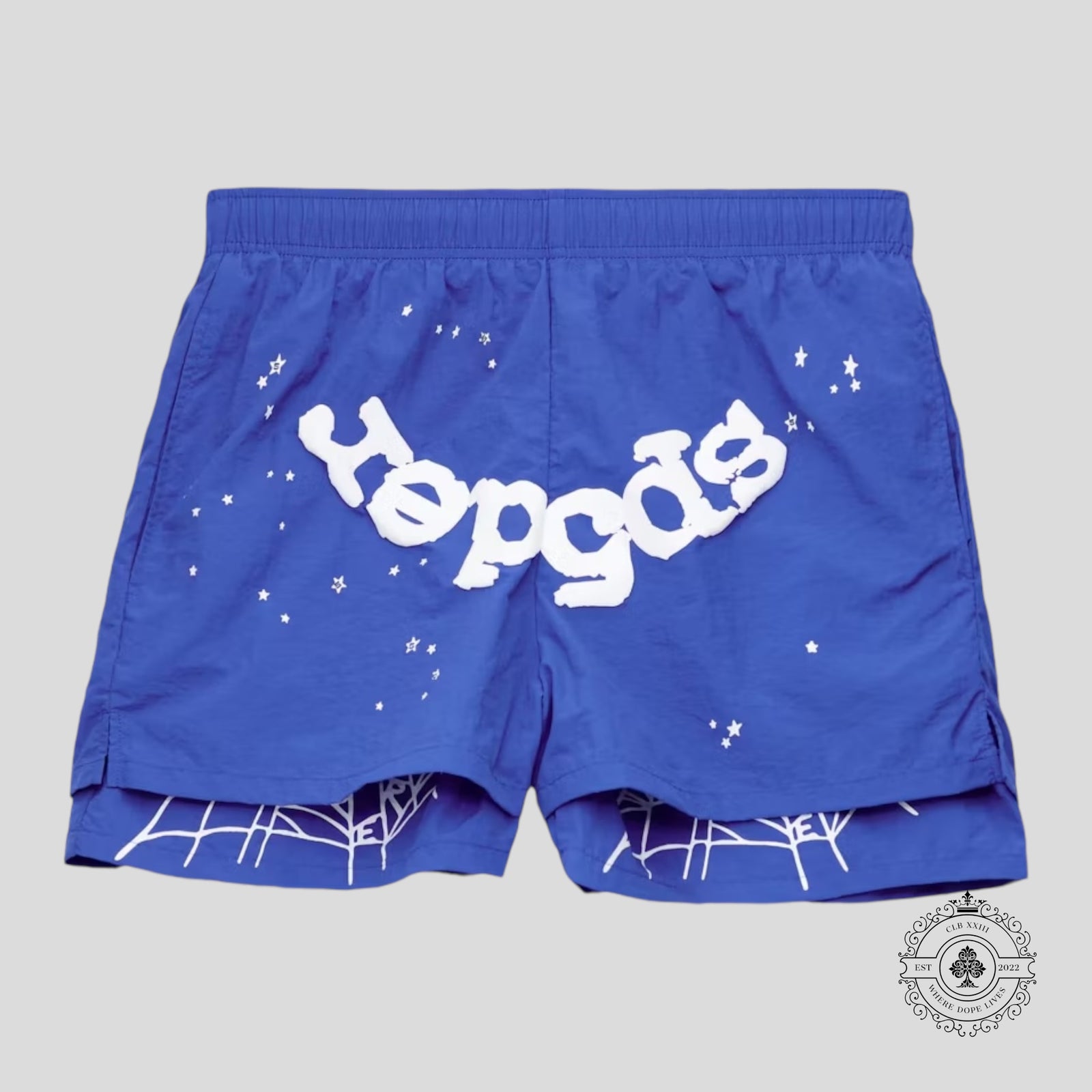 Sp5der OG Web Double Layer Short in Blue