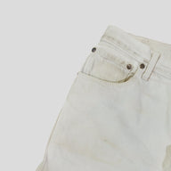 Chrome Hearts Leopard Cross Patch Jeans in White
