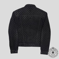 Louis Vuitton Damier Ultrablack Flocked Denim Trucker Jacket in Black