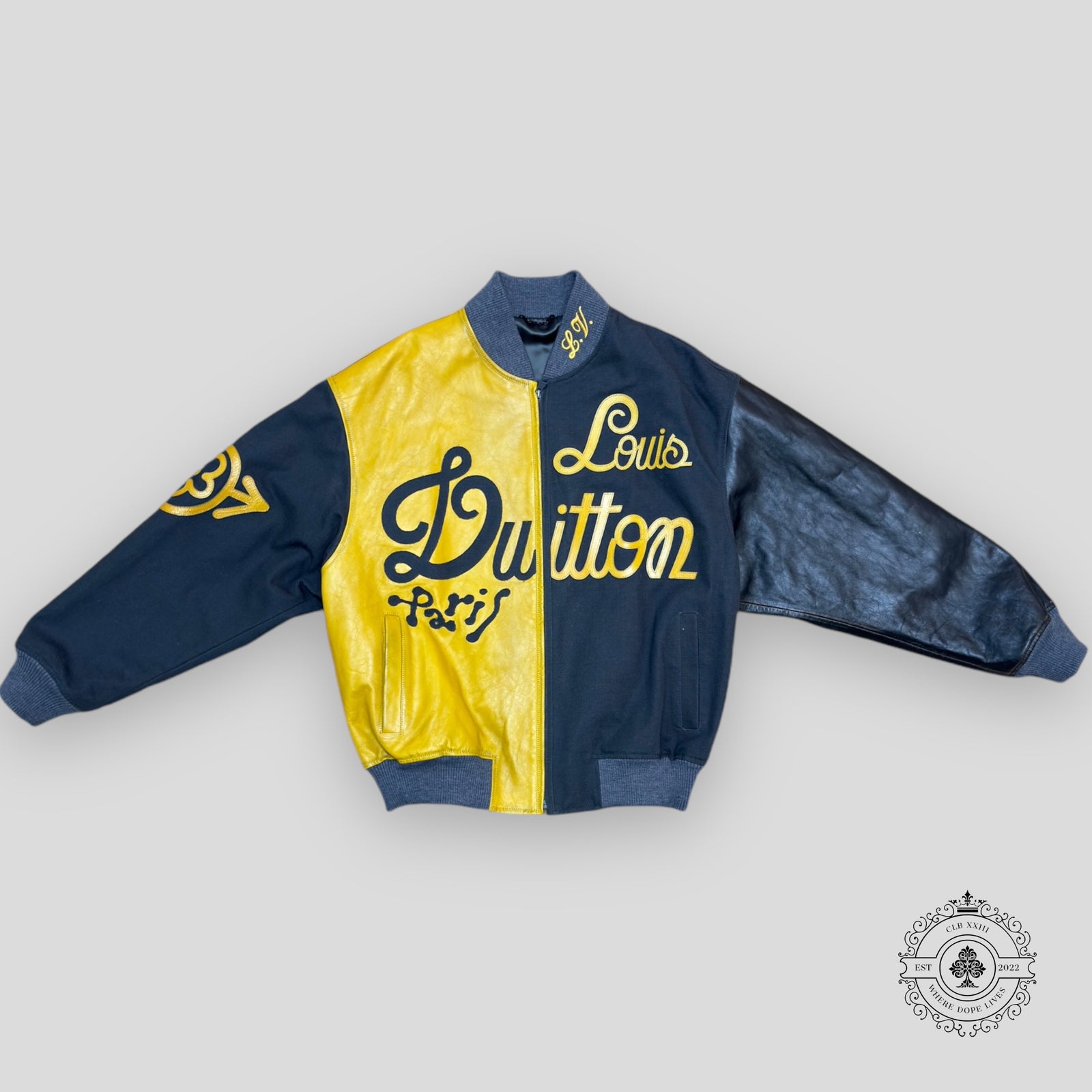 Louis Vuitton Mix Canvas Leather Bomber Jacket