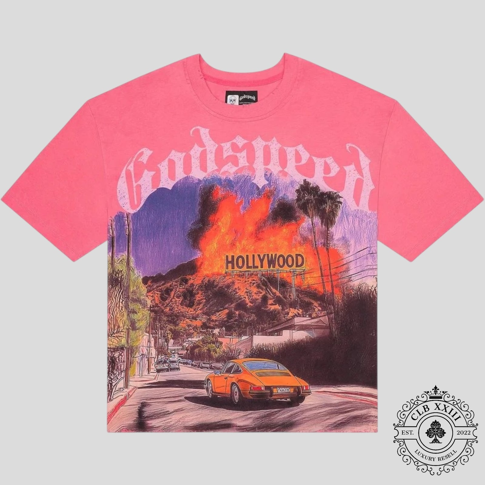 Godspeed Los Scandalous Tee in Pink Wash