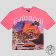 Godspeed Los Scandalous Tee in Pink Wash
