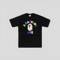 BAPE Neon Camo College Tee in Black
