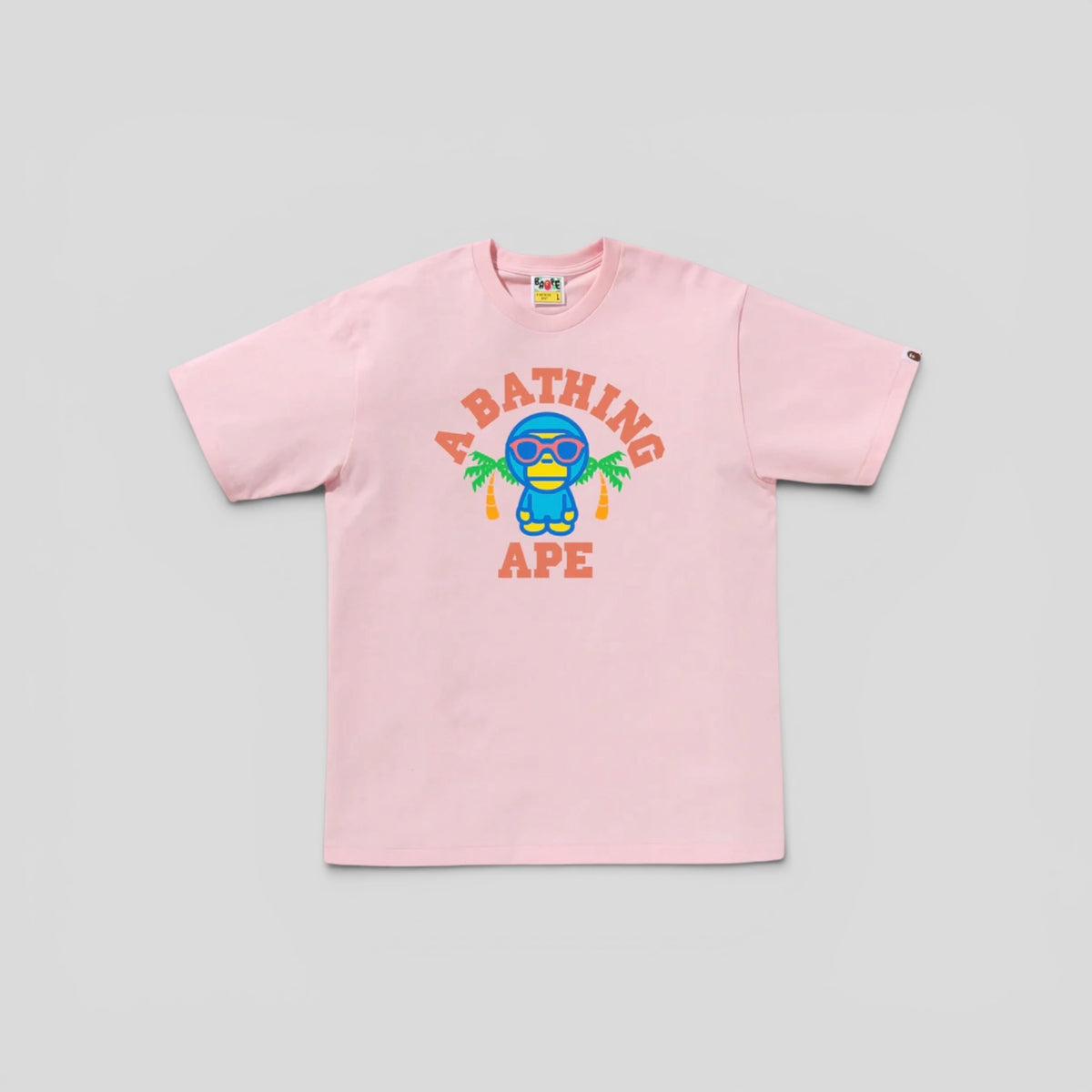 BAPE Colors Milo College Summer Tee in Pink (SS25)