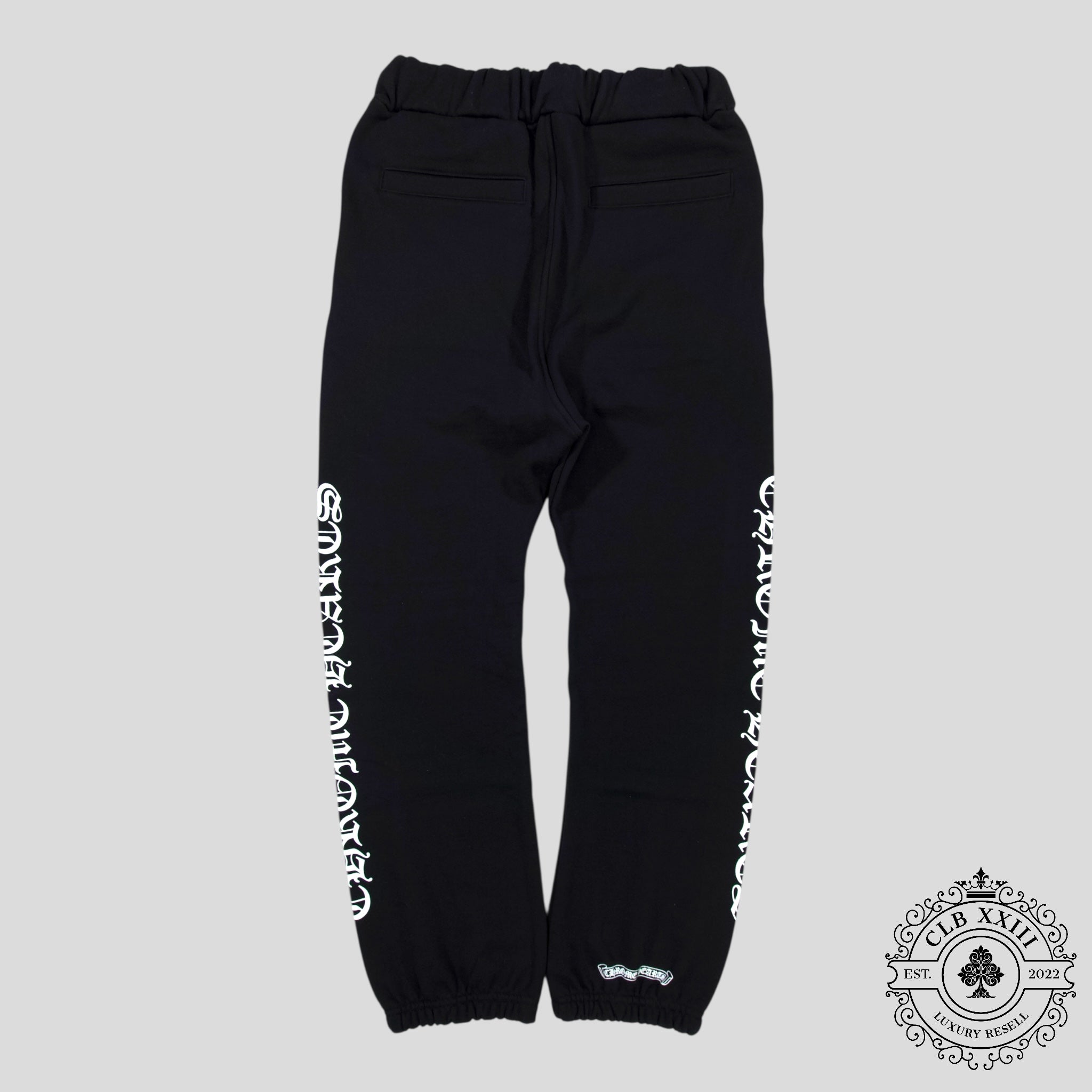 Chrome Hearts Scroll Logo Sweatpants in Black