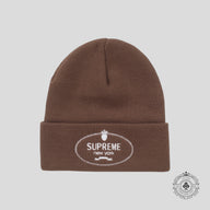 Supreme Crest Beanie in Brown