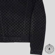 Louis Vuitton Damier Ultrablack Flocked Denim Trucker Jacket in Black
