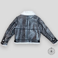 Loewe Leather Printed Fur Jacket